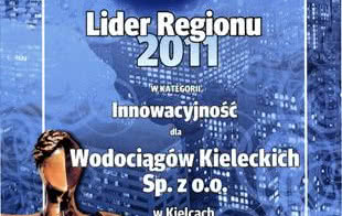 Wodociągi Kieleckie zostały nagrodzone za innowacyjność